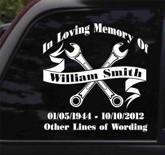 Mechanic Memorial Decal
