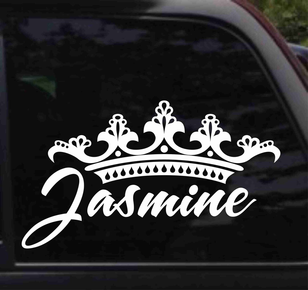 Personalized Name With Tiara Decal Sticker - Etsy