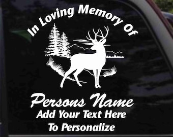 Deer Hunter Memorial Decal Sticker