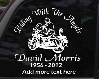 Motorcycle Rider Memorial v3 Decal Sticker
