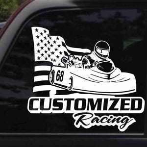 Personalized Go Kart Racing version 11 Decal