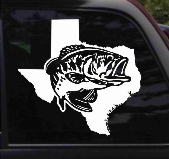 Texas Bass Fishing Decal