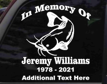 Memorial with Catfish Decal Sticker