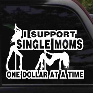 I Support Single Moms Decal Sticker