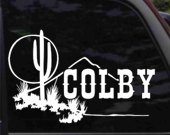 Personalized Name with Western Cactus Decal Sticker