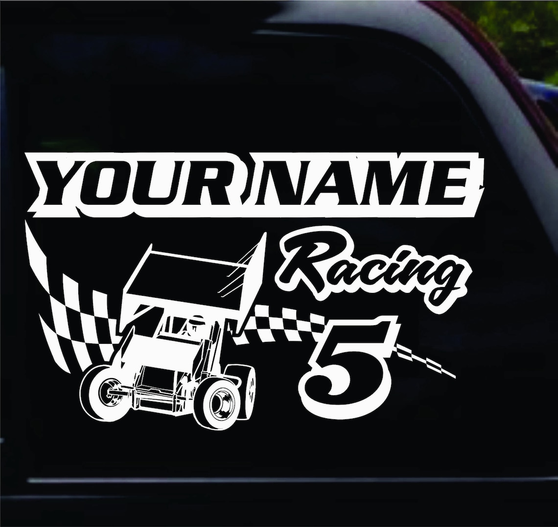Personalized Sprint Car Racing Version 6 Decal Etsy