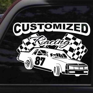 Personalized Stock Car Racing version 2 Decal