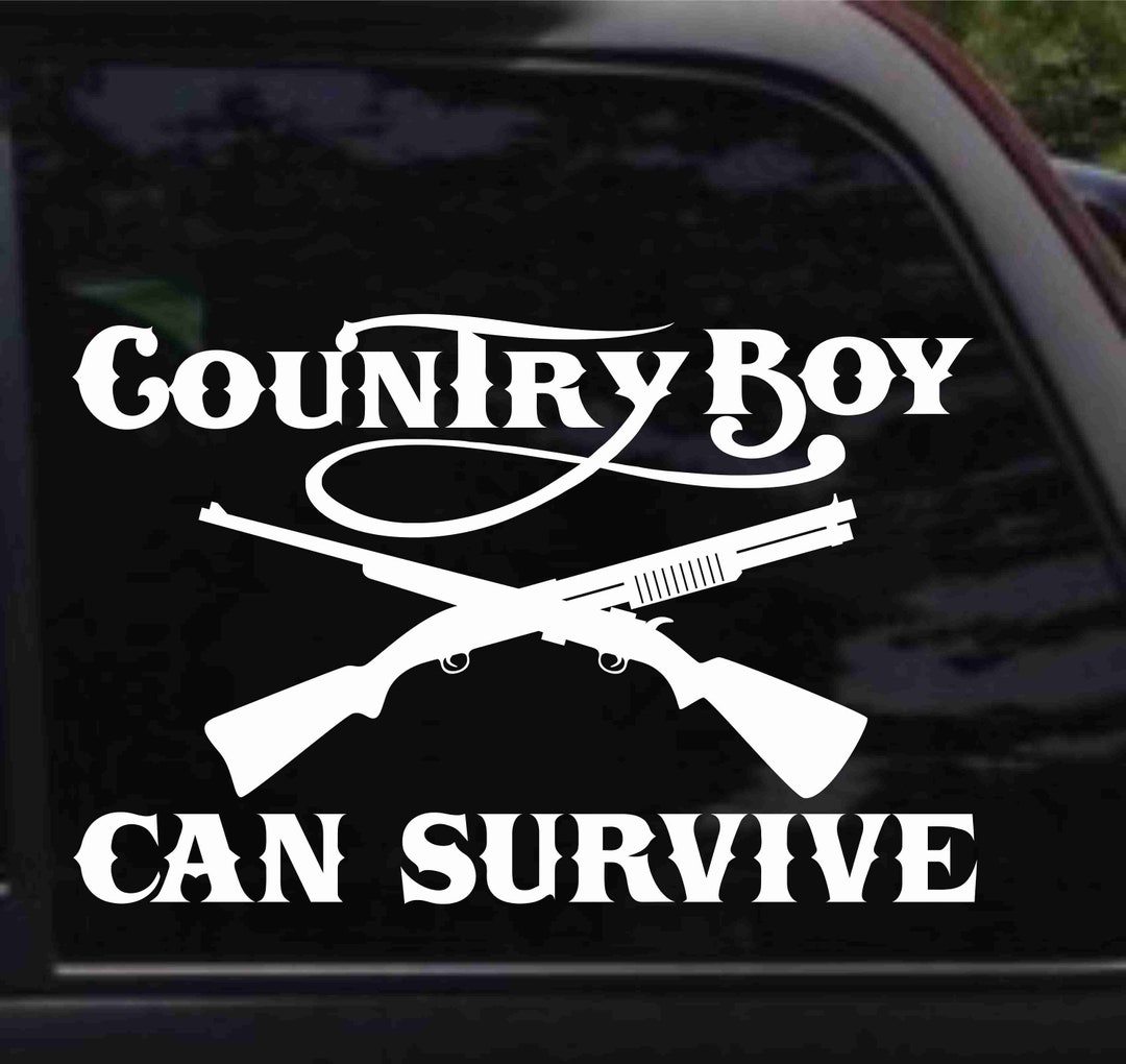 Country Boy Can Survive Decal Sticker - Etsy
