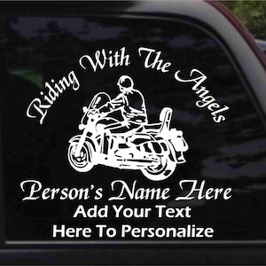 Motorcycle Rider Memorial v3 Decal Sticker