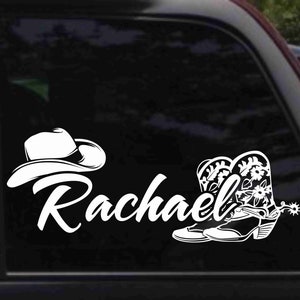 Personalized Cowgirl Name Decal