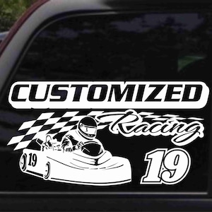 Personalized Go Kart Racing version 6 Decal