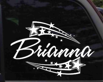 Calcomanía personalizada con nombre y estrellas