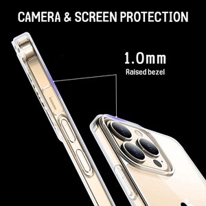 Pu&ograve; includere: Una custodia per telefono trasparente con un bordo rialzato per la protezione della fotocamera e dello schermo. La custodia &egrave; progettata per proteggere il telefono da graffi e urti. La custodia ha un bordo rialzato di 1,0 mm.