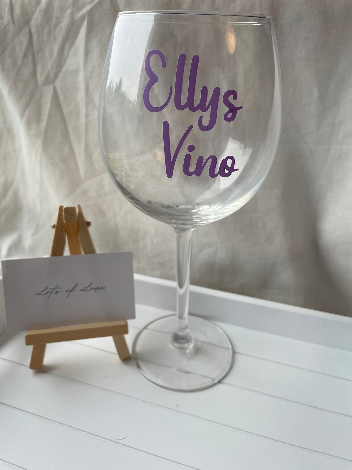 Personalise Wine Glass Name / Letter / Number Etsy