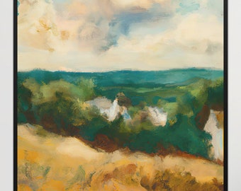 Wydruk ścienny Coastal Waves w nowoczesnych odcieniach oceanu