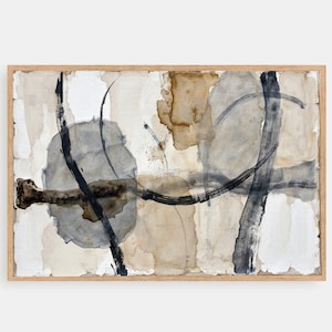 Neutrale abstrakte Kunst Druck: Minimalistisches Wandbild (Digitaler Download)