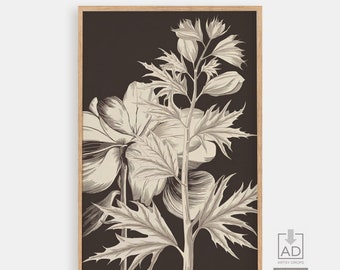 Vintage Botanical Flower Print: Antique Floral Illustration (Digital Download)