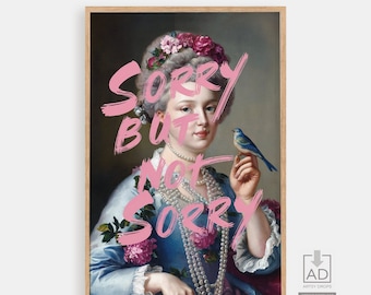 Funny Historical Portrait Art Print, Quirky Home Decor (Digital Download)