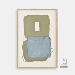 Abstract Wall Art Print, Minimalist Home Décor, Geometric Shapes, Modern Art Digital Download, Neutral Tones Artwork, Contemporary Print