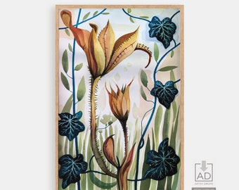 Watercolor Floral Art Print: Botanical Home Decor (Digital Download)