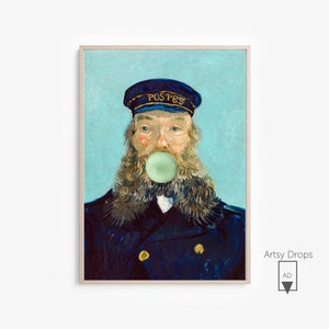 Arte de parede vintage de Van Gogh - Impressão de carteiro com opção de download digital - Decoração de casa eclética e moderna - Impressão vintage autêntica