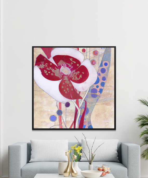 Floral Wall Art | Print Floral | Square Print | Square Printable | Print Modern | Floral Abstract | 140