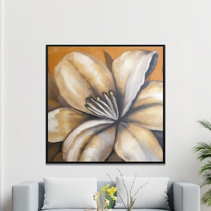 Floral Botanical Print - Abstract Art Square Print - Flower Wall Art - Instant Download