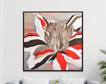 Floral Wall Art Print - Modern Square Printable - Abstract Floral Design - 156