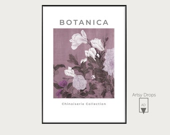 Vintage Floral Art Print - Trendy Flower Market Poster - Colorful Botanical Digital Download