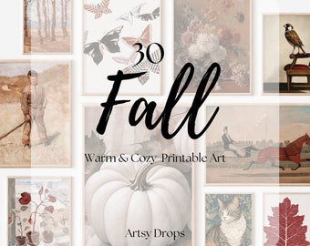 Ensemble d'art mural galerie d'automne : 30 impressions de ferme vintage (téléchargement numérique)