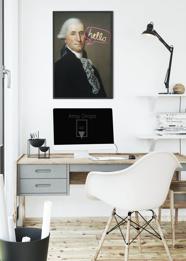 a desk with a chair and a computer on it