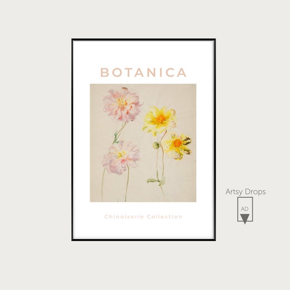 Art Nouveau Prints | Floral Digital Art Prints / Posters / Botanical Art Print / Printable Wall Art / Wall Decor Floral | Modern Floral