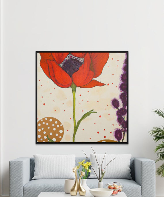 Floral Wall Art | Print Floral | Square Print | Square Printable | Print Modern | Floral Abstract | 170
