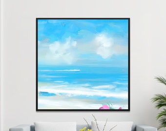 Coastal Seaside Art Print: Modern Beach Decor (Digital Download)