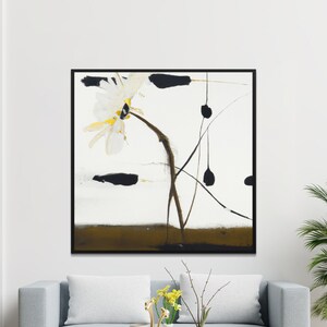 Floral Square Print  Modern Wall Art  Abstract Printable  132