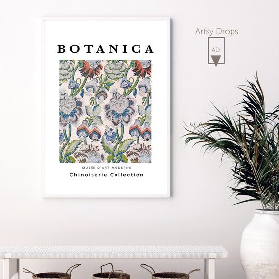 Flower Art Print, Flower Market Prints, Trendy Floral Posters, Colorful Art Print, Vintage Botanical Poster Art, Digital Download, 105
