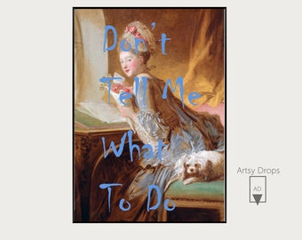 Vintage Funny Quote Prints  Printable Wall Art  Altered Portrait  Humorous Art Poster