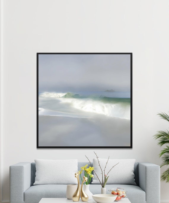 Seaside, Coastal, Beach, Art, Contemporary Wall Art Print, Instant Download, Modern Decor, Printable Beach Art, Ocean Decor, Ai Generated,