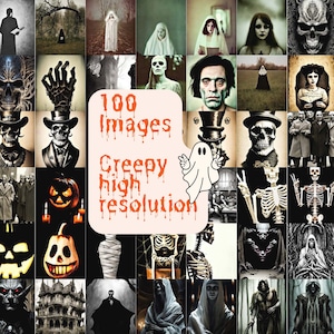 100 Vintage Halloween Prints: Dark Academia Gallery Wall Set (Digital Download)