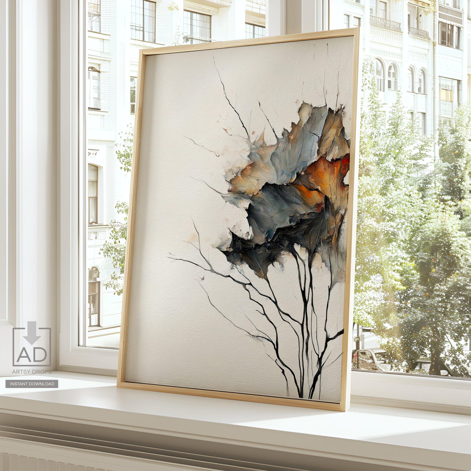 Abstract Tree Art Print: Modern Minimalist Home Decor (digital Download ...