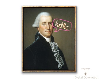 Vintage Funny Quote Prints - Altered Portrait Art Poster - Printable Decor