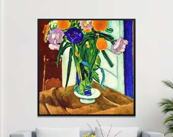 Vintage Botanical Square Print - Digital Download - Modern Floral Painting