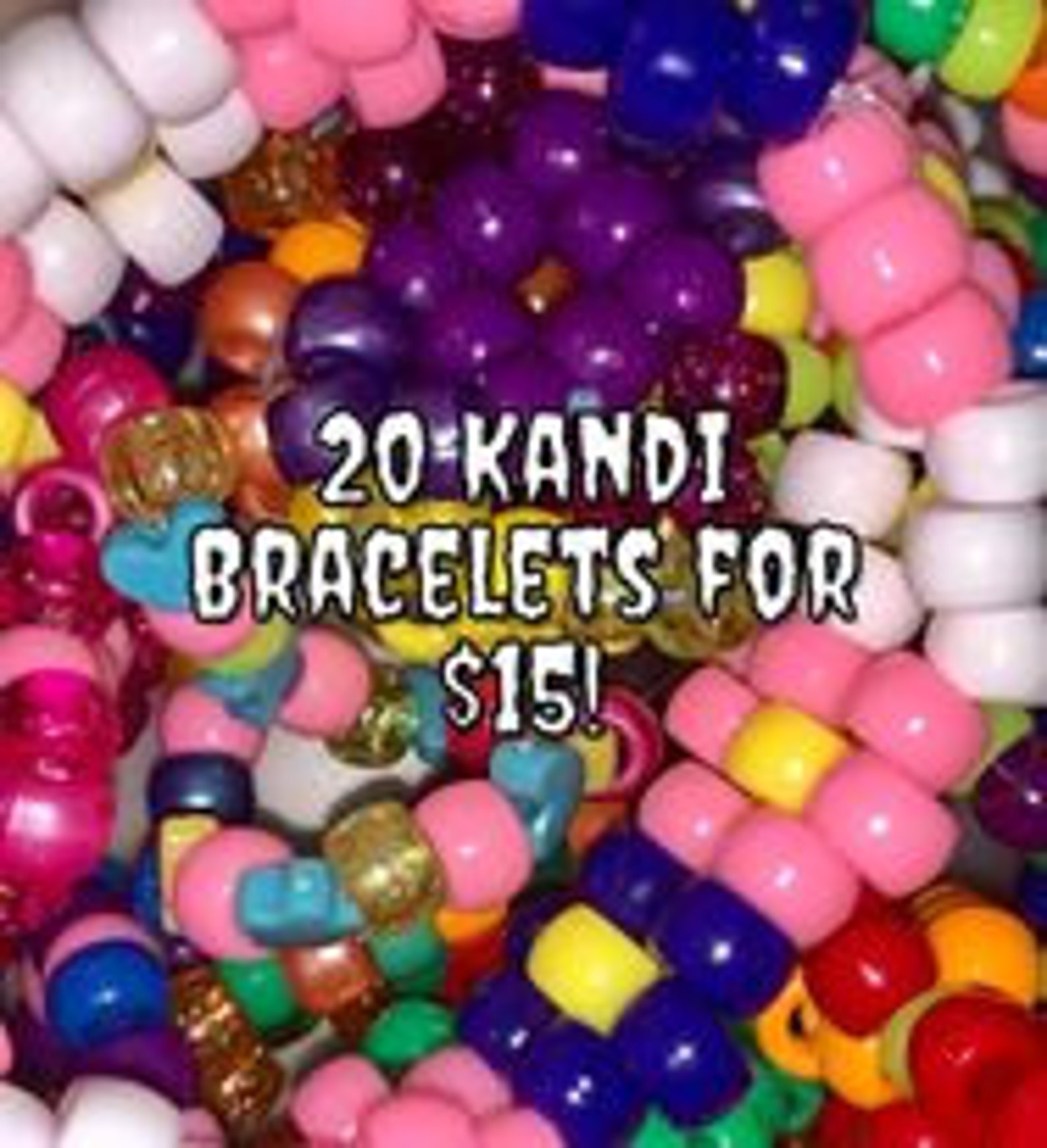 20 Single Kandi Bracelets for 15 Etsy