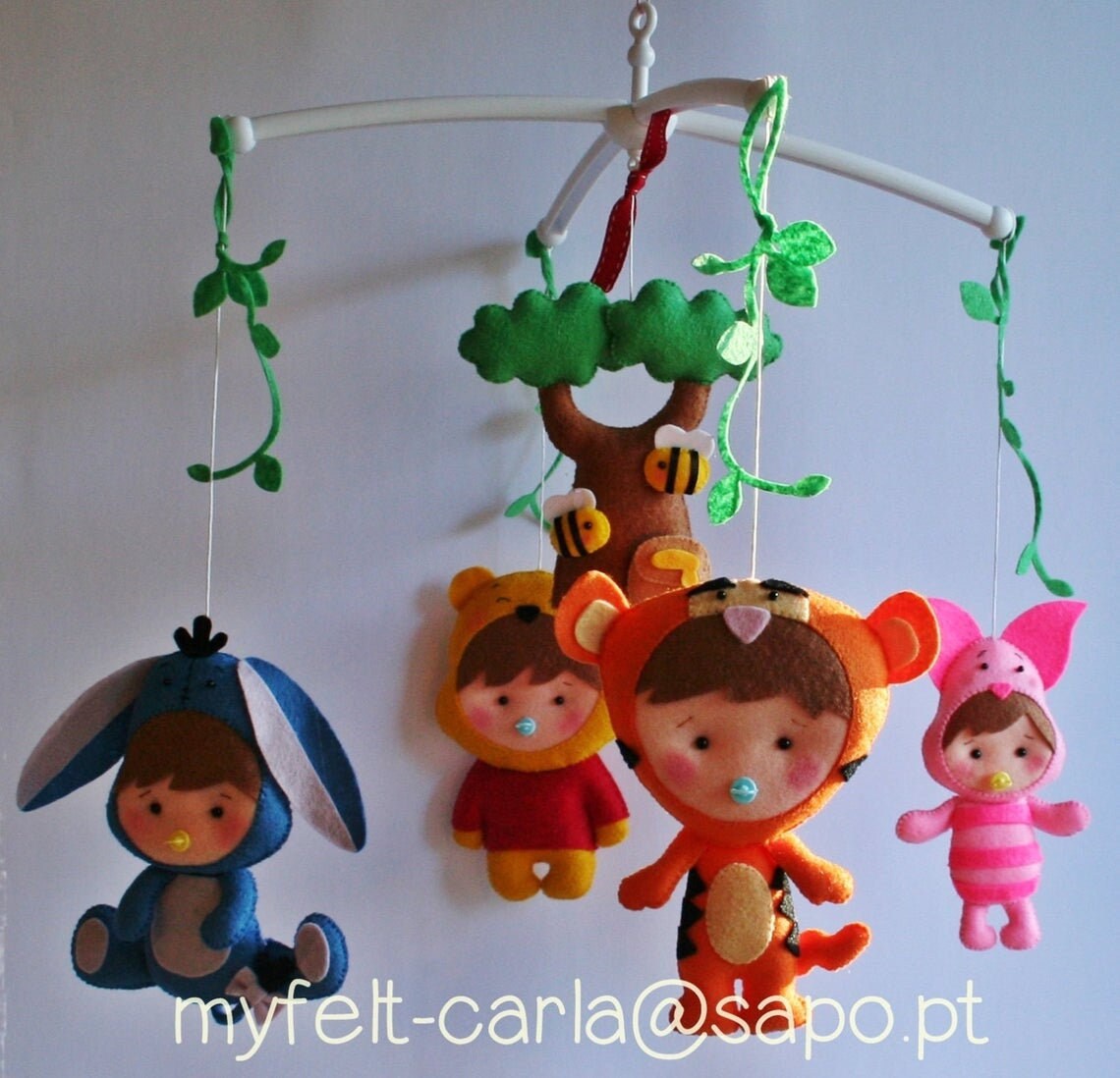 Winnie the Pooh Nursery Decor Baby Mobile Baby Crib Mobile Baby Shower Gift Baby Girl Gift New Baby Gift Birthday New Mom Baby Animals Bebe