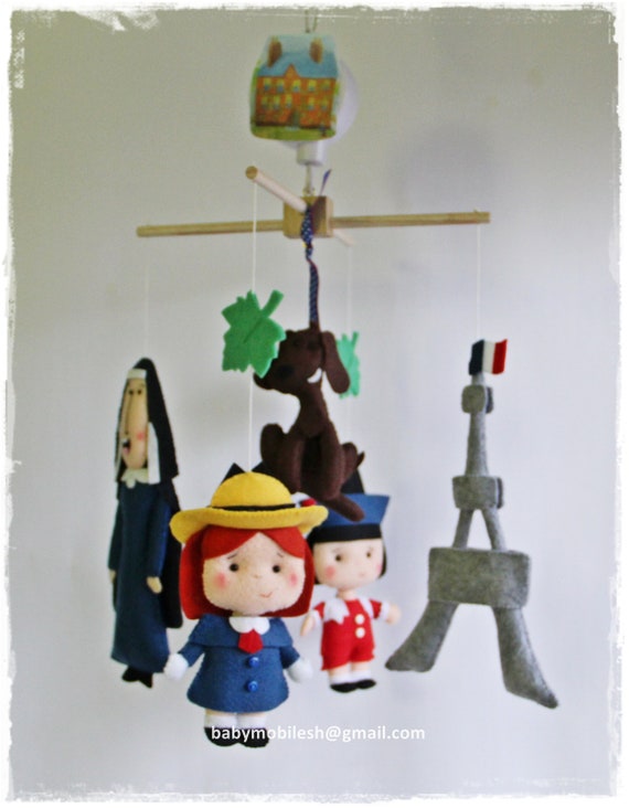 Baby Crib Mobile Inspired by the Movie Madeline in Paris Crib Etsy