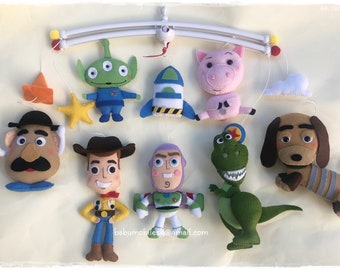 Toy Story Baby Mobile: Handmade Felt Characters Nursery Decor
