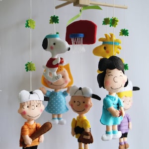 peanuts snoopy nursery decor baby birthday crib mobile mom gift charlie brown anniversary sports peanuts vintage gifts room decor baby toys