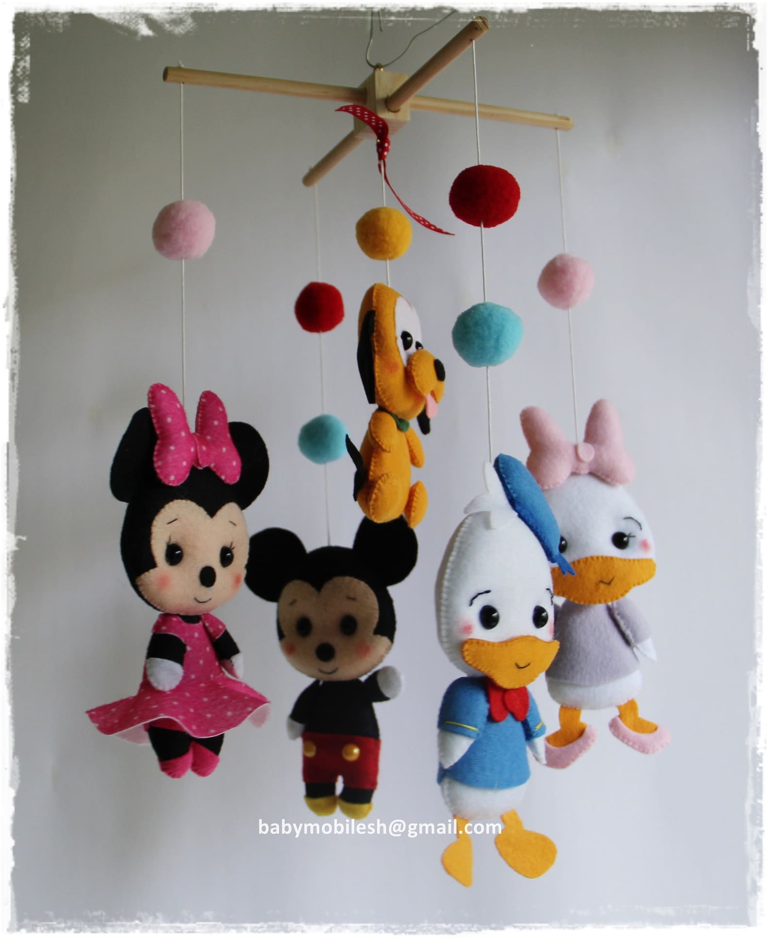 Ready to Ship Crib Mobile Mickey Mouse Felt Crib Disney Etsy