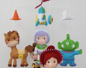 Toy Story Nursery Mobile, Felt Characters, Baby Shower Gift
