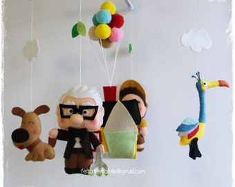 Balloon Mobile Baby UP Mobile Balloons Decorative Decoration Cadeau Naissance Colorful Mobile Bébé Mobile Coloré Mobile Mobil Colored Gift